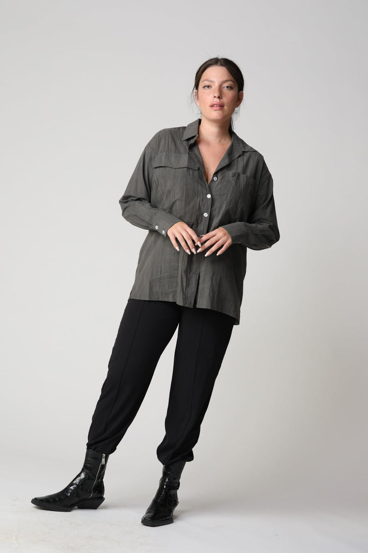 Wood Grey Buttoned Shirt