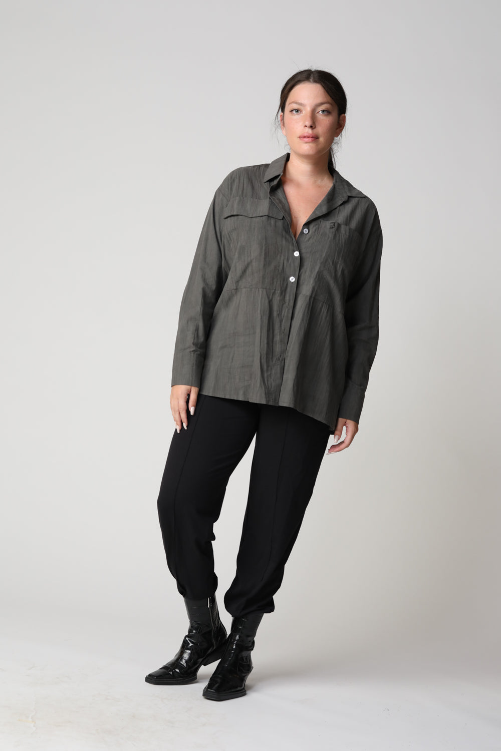 Wood Grey Buttoned Shirt