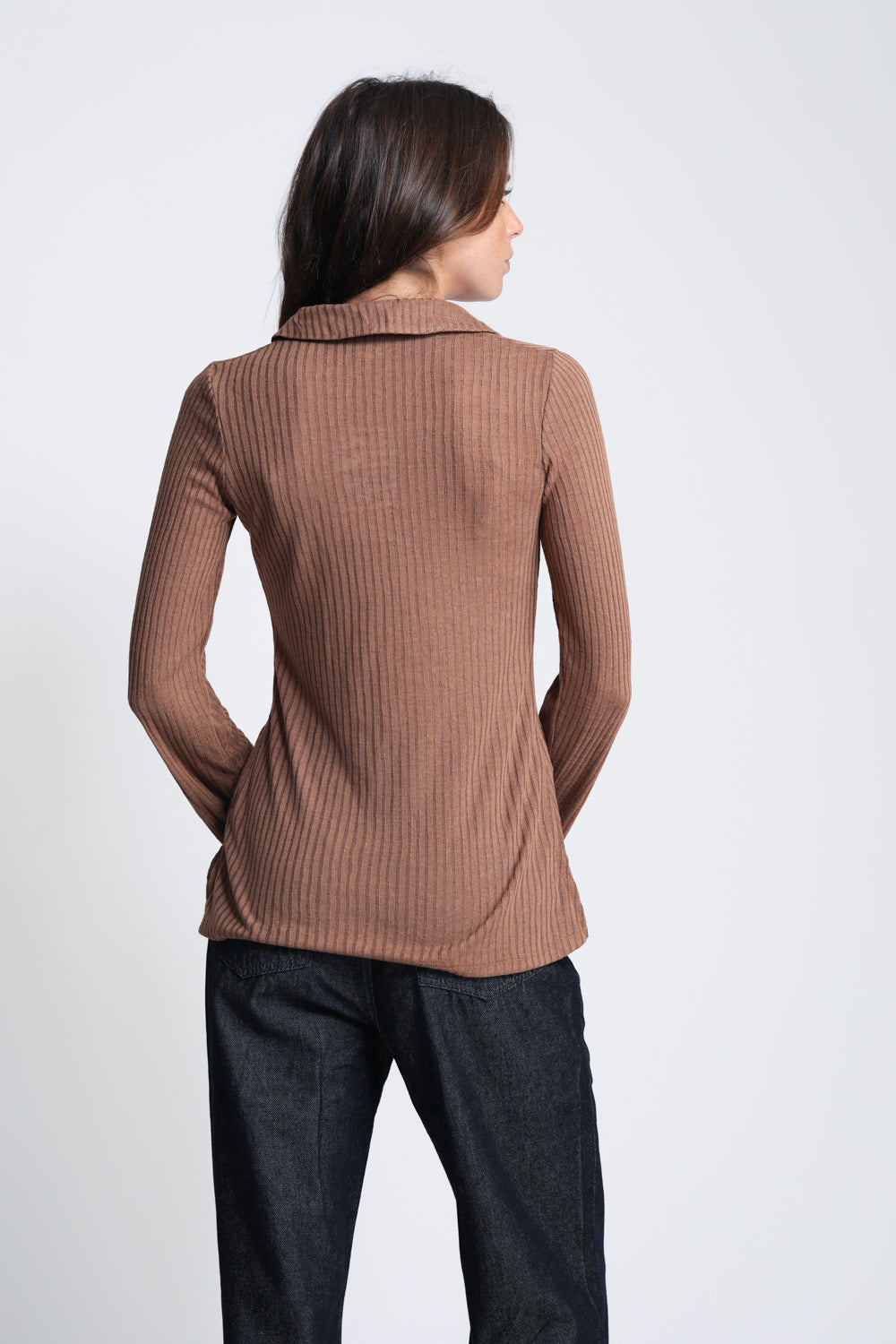Beloved Brown Polo Top