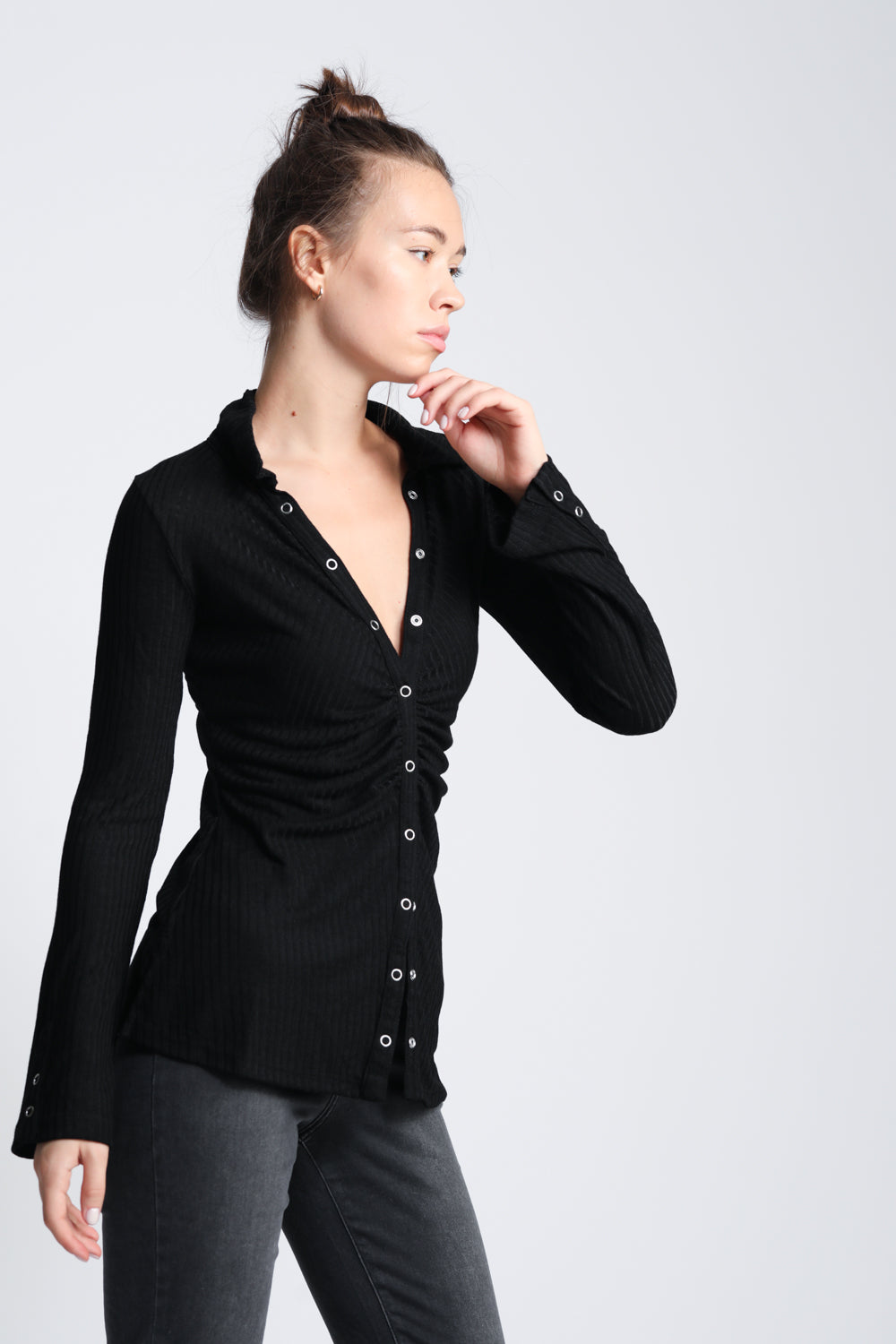 Beloved Black Polo Top