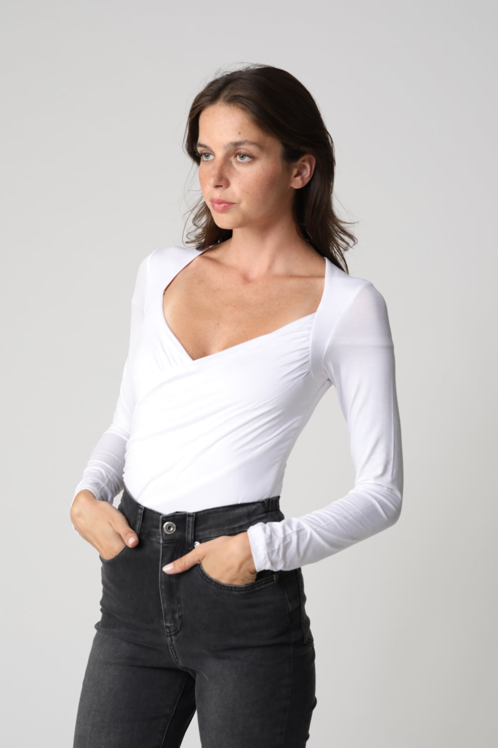 Wrap White Bodysuit