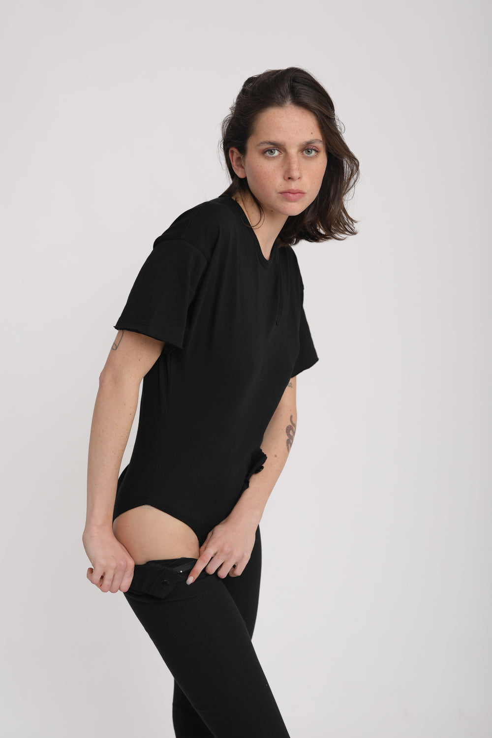 Swan T-Shirt Black Bodysuit