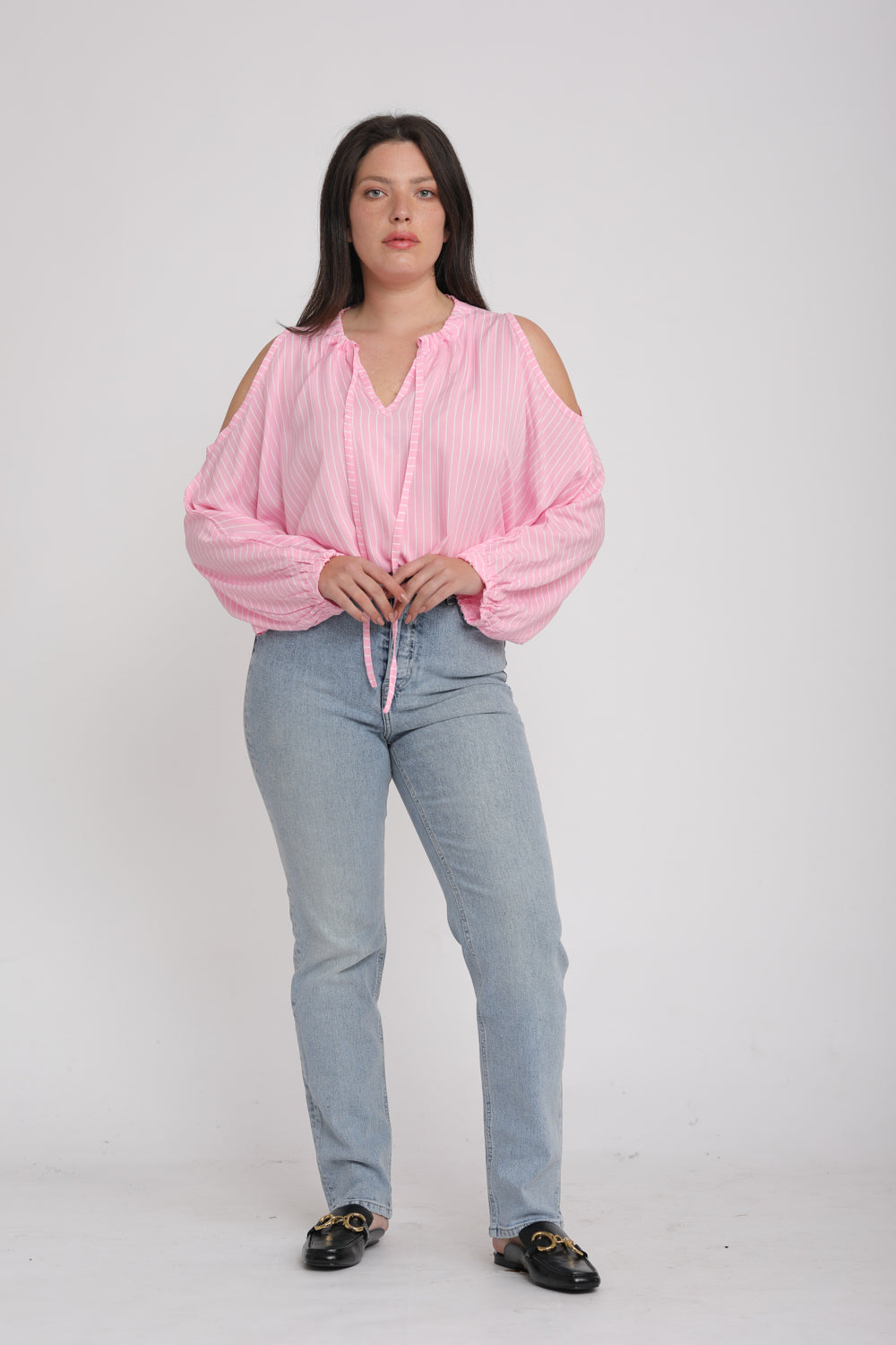 Ora Oversized Black Blouse