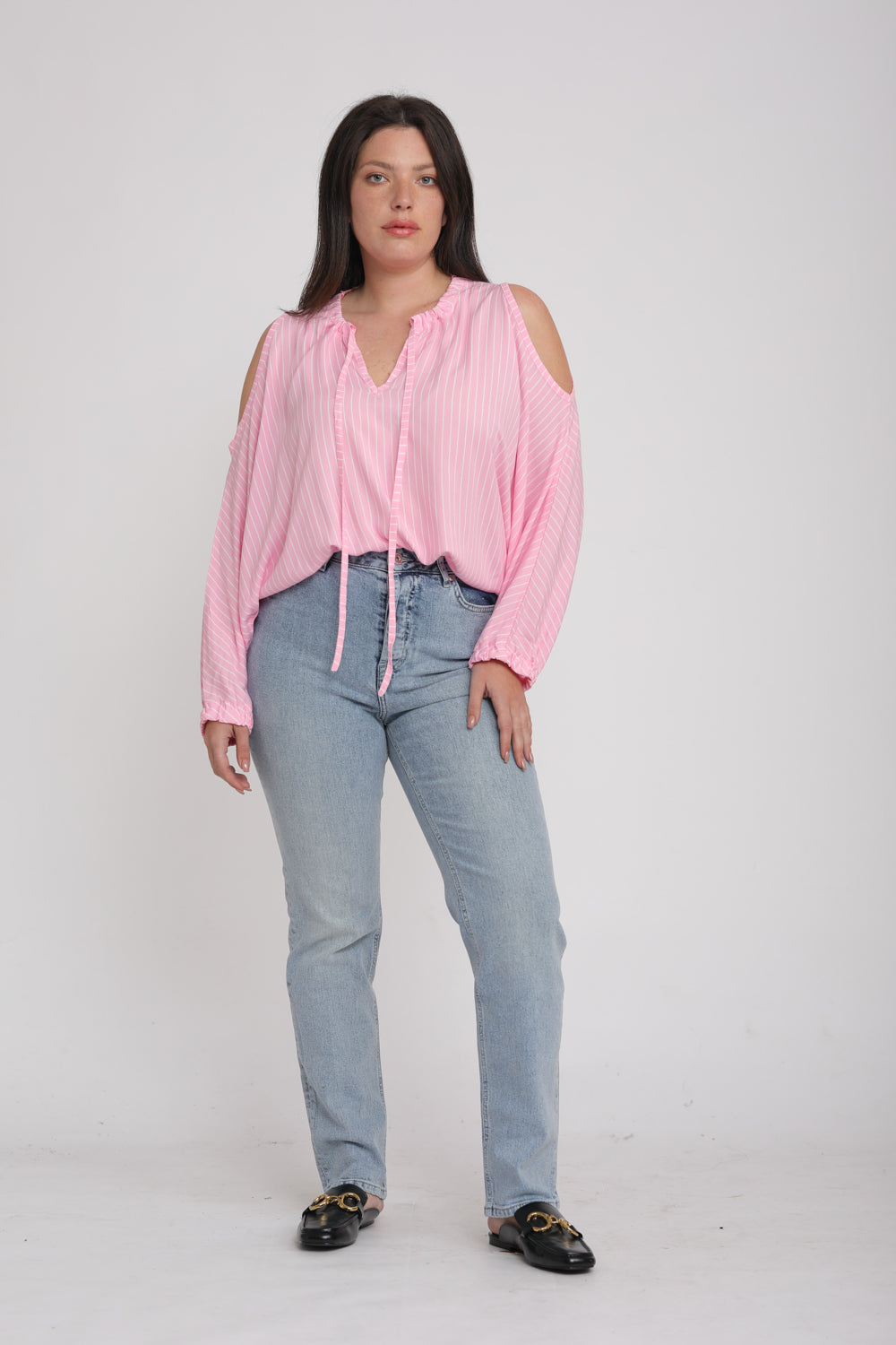Ora Oversized Black Blouse