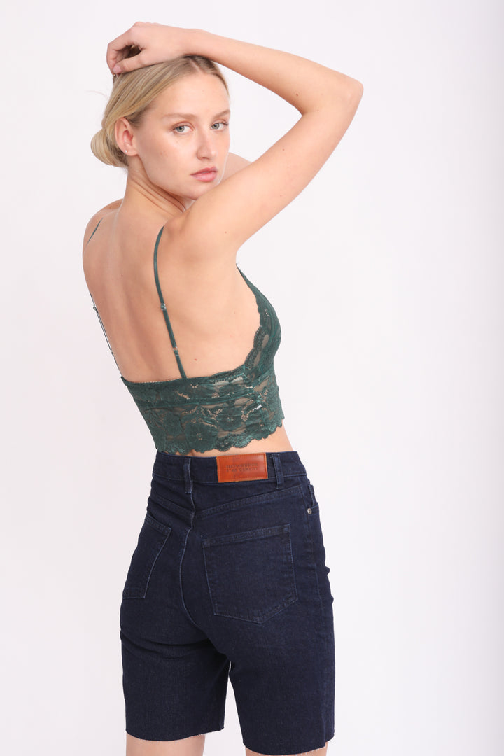 Dooni Deep Green Lace Top