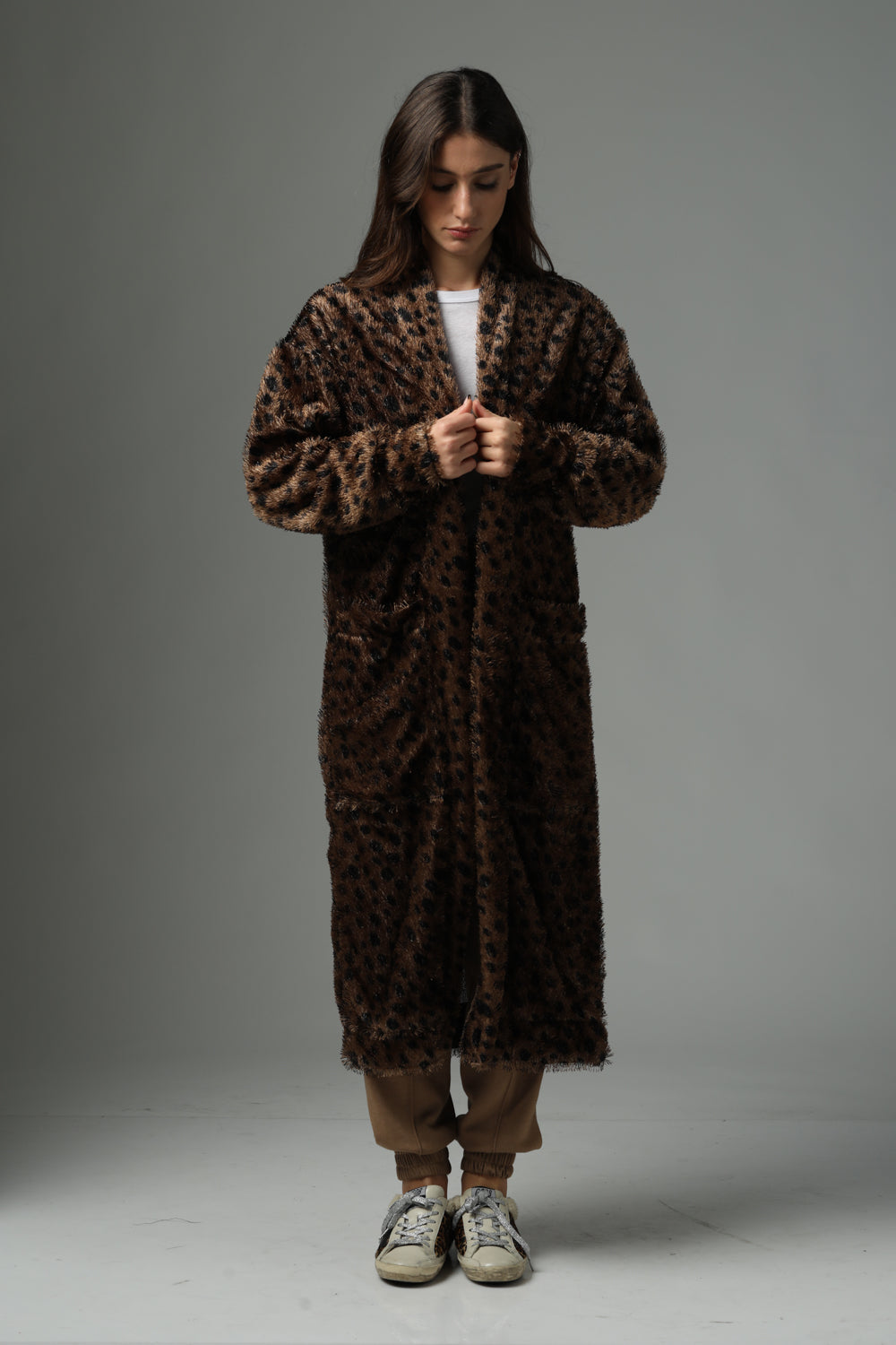 Leopard Fluffy Kimono