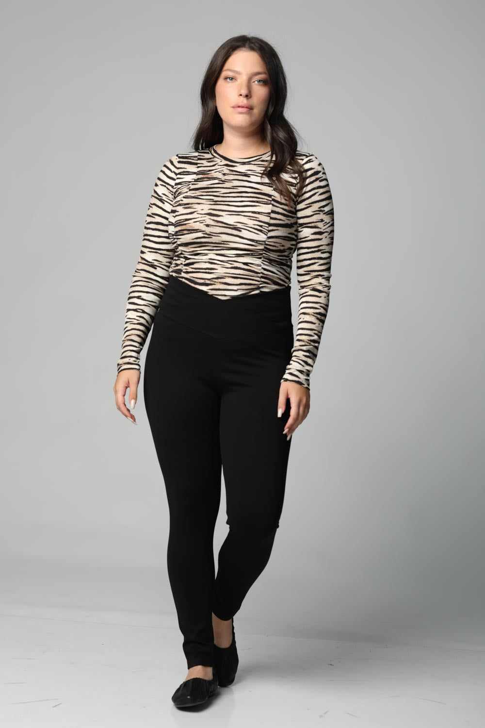 Reyna Long Black Top