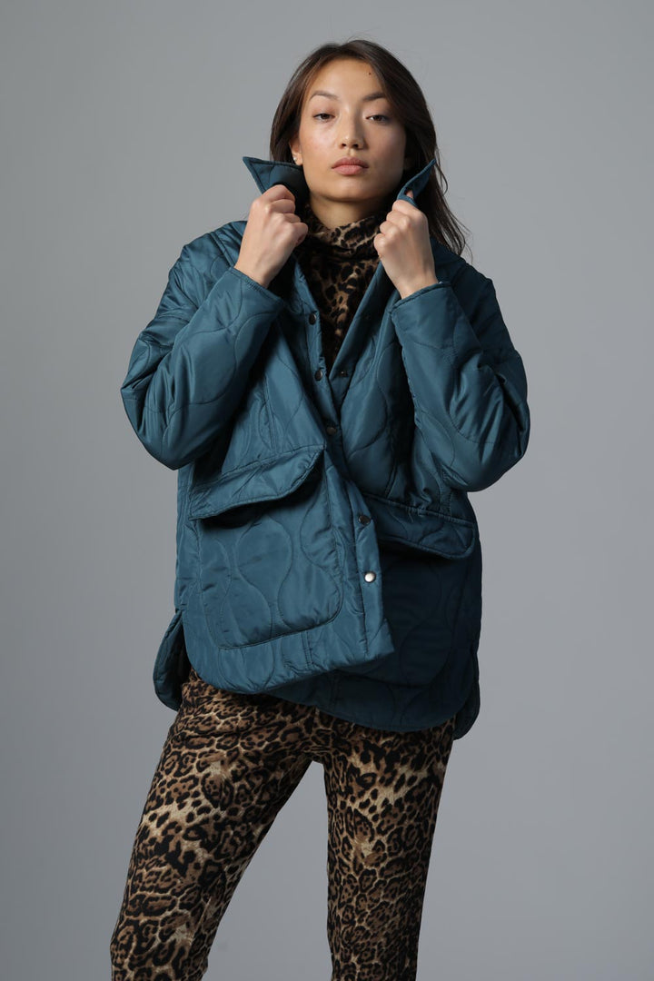 Quilted Blue Coat