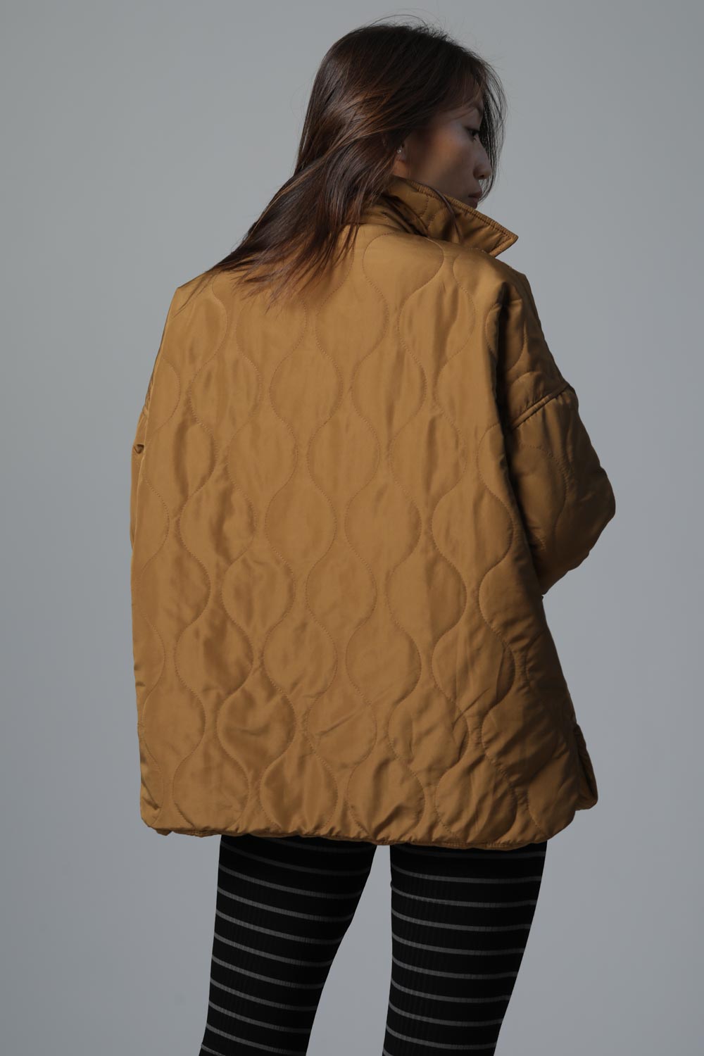 Quilted Camel Coat