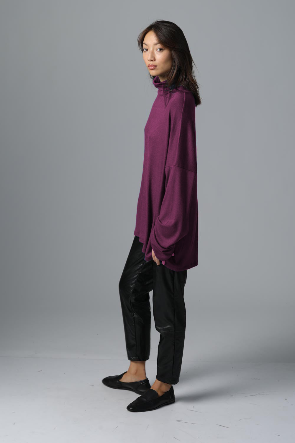 Wanted Purple Oversized Jumper