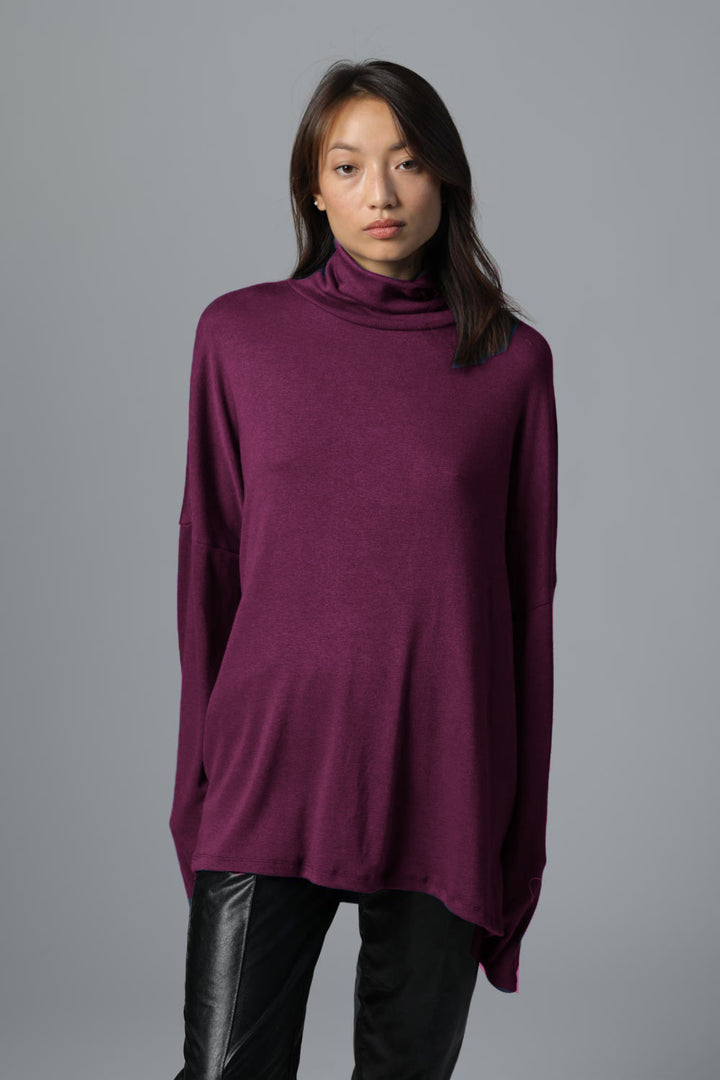 Wanted Purple Oversized Jumper