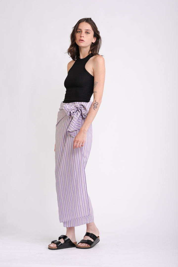 חצאית פסים Purple Stripes Skirt סגולה