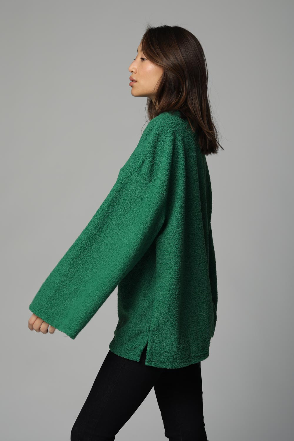 Curly Green Oversized Jumper