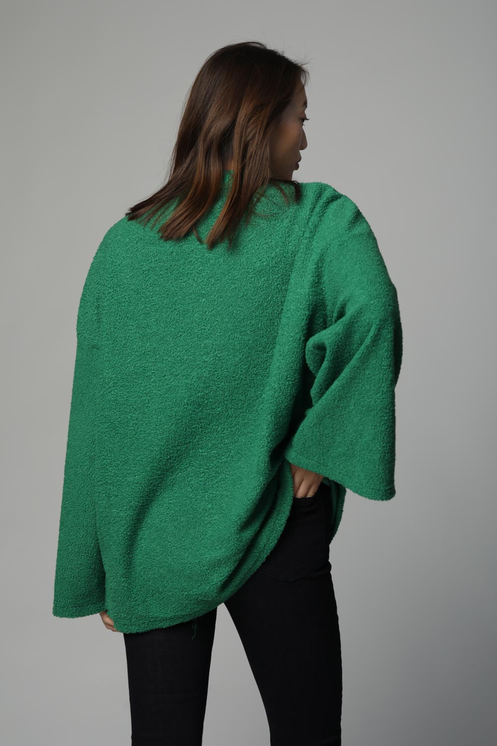 Curly Green Oversized Jumper