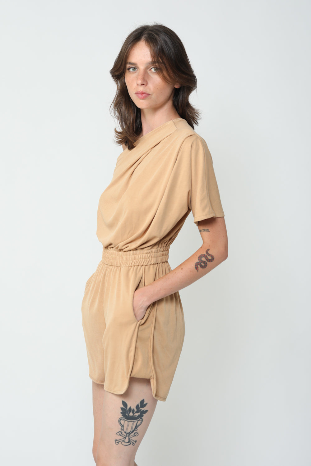 Your Camel Short Jumpsuit