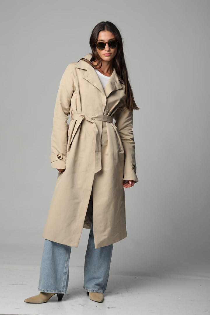 מעיל טרנץ' לנשים Beige Trench Coat צבע בז' 