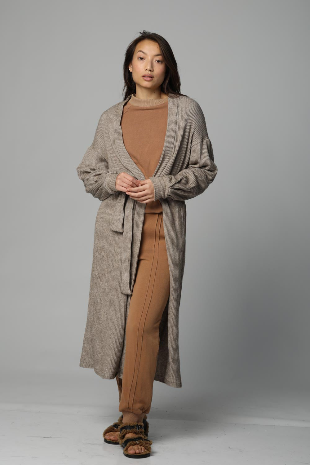 קרדיגן ארוך לנשים Longi Beige Cardigan